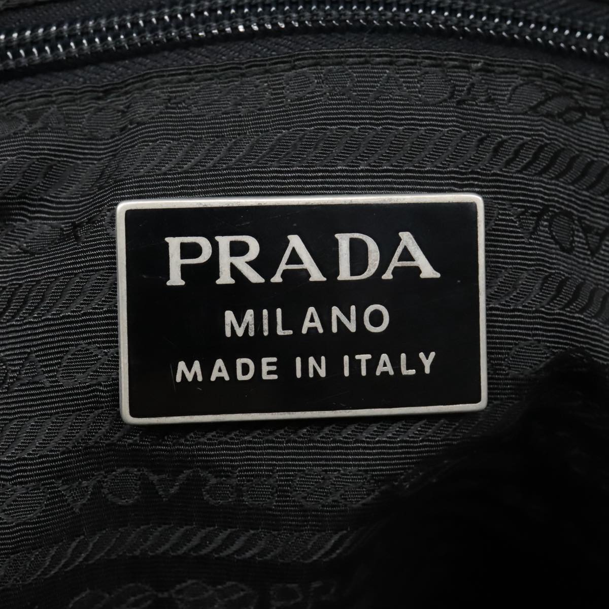 PRADA Boston Bag Nylon Black Auth bs18139