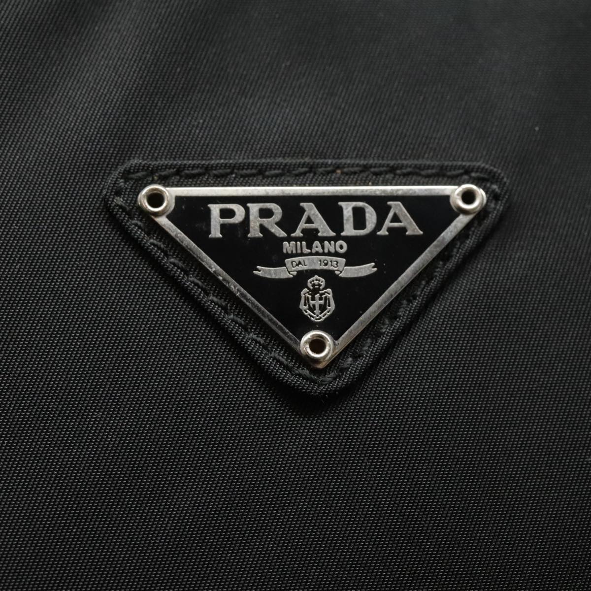 PRADA Shoulder Bag Nylon Black Auth bs18140