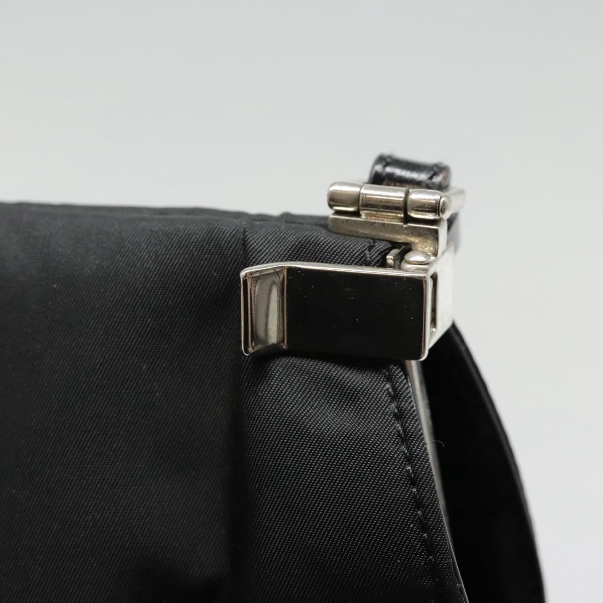 PRADA Shoulder Bag Nylon Black Auth bs18140