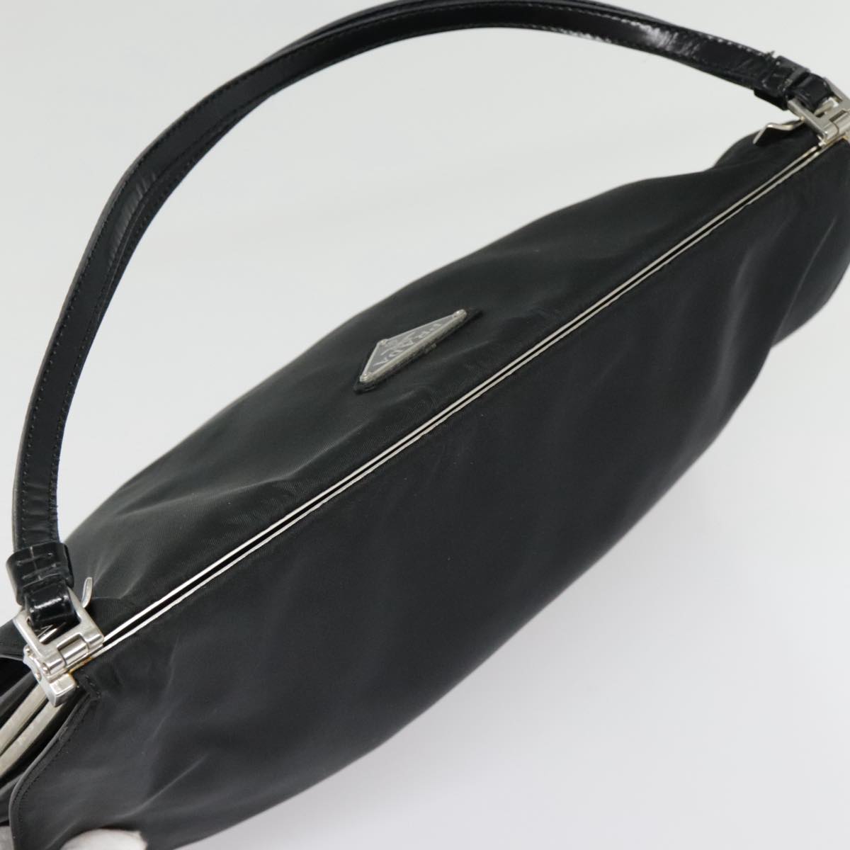 PRADA Shoulder Bag Nylon Black Auth bs18140