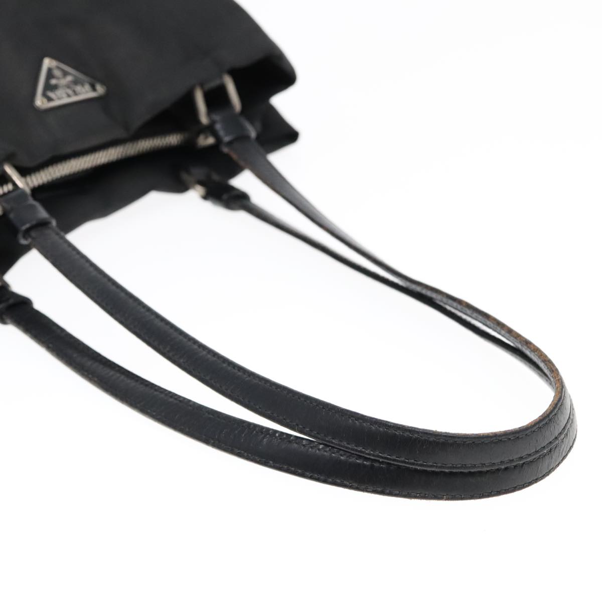 PRADA Hand Bag Nylon Black Auth bs18143