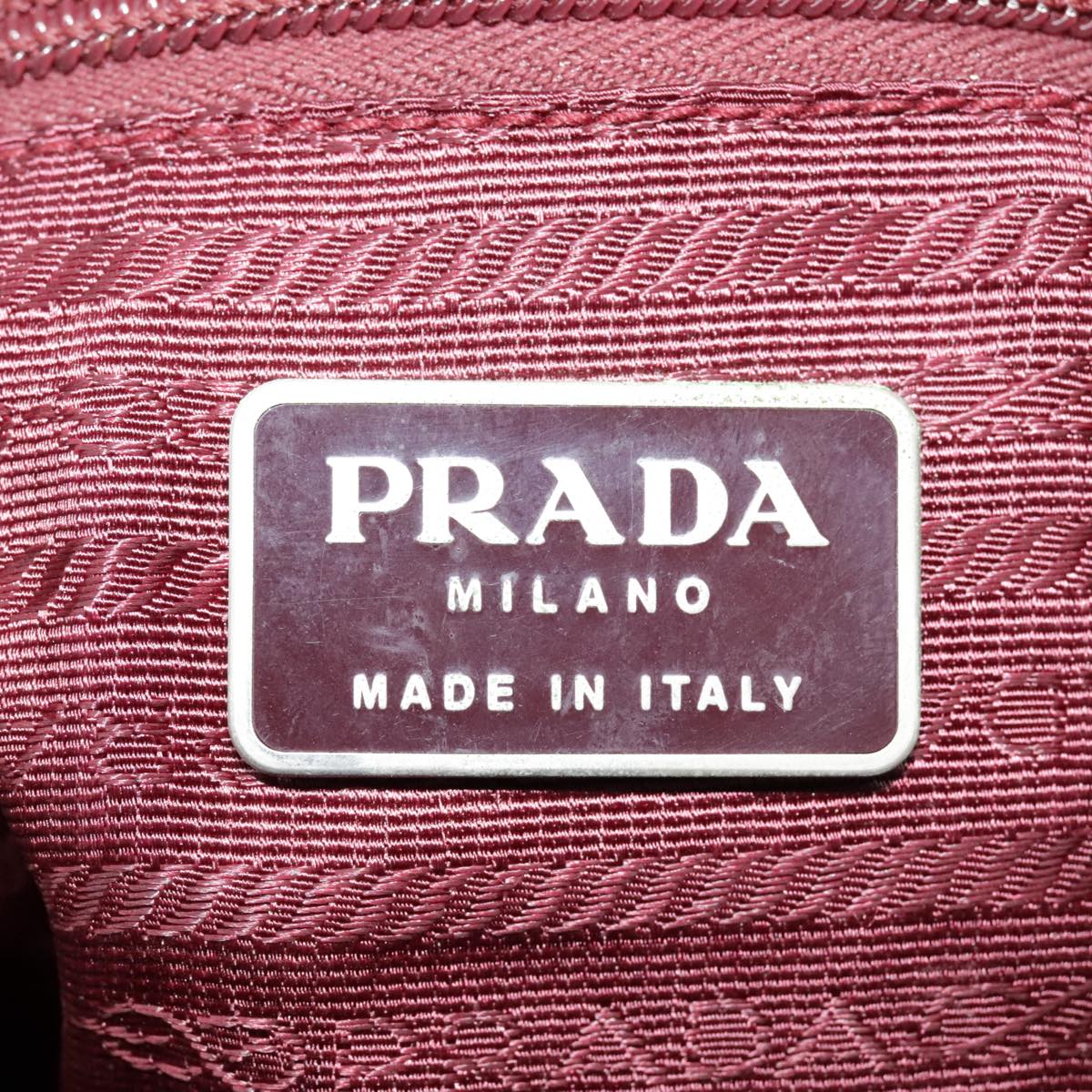 PRADA Shoulder Bag Nylon Red Auth bs18145