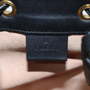 GUCCI Sherry Line Shoulder Bag Suede Red Gold Navy 550620 Auth bs18146-17