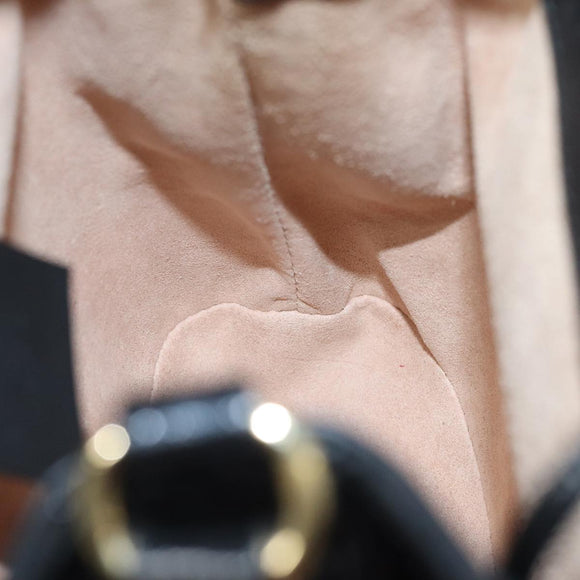 GUCCI Sherry Line Shoulder Bag Suede Red Gold Navy 550620 Auth bs18146