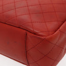 CHANEL Matelasse Chain Boy Chanel Shoulder Bag Leather Orange CC Auth bs18169-15