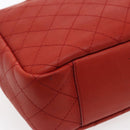 CHANEL Matelasse Chain Boy Chanel Shoulder Bag Leather Orange CC Auth bs18169-16