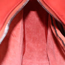 CHANEL Matelasse Chain Boy Chanel Shoulder Bag Leather Orange CC Auth bs18169-19