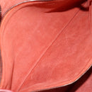 CHANEL Matelasse Chain Boy Chanel Shoulder Bag Leather Orange CC Auth bs18169-25