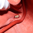CHANEL Matelasse Chain Boy Chanel Shoulder Bag Leather Orange CC Auth bs18169-26