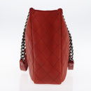 CHANEL Matelasse Chain Boy Chanel Shoulder Bag Leather Orange CC Auth bs18169-3