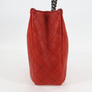 CHANEL Matelasse Chain Boy Chanel Shoulder Bag Leather Orange CC Auth bs18169-5