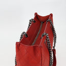 CHANEL Matelasse Chain Boy Chanel Shoulder Bag Leather Orange CC Auth bs18169-6