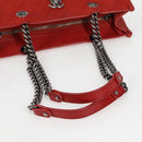 CHANEL Matelasse Chain Boy Chanel Shoulder Bag Leather Orange CC Auth bs18169-7