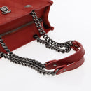 CHANEL Matelasse Chain Boy Chanel Shoulder Bag Leather Orange CC Auth bs18169-7