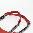 CHANEL Matelasse Chain Boy Chanel Shoulder Bag Leather Orange CC Auth bs18169-8
