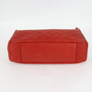 CHANEL Matelasse Chain Boy Chanel Shoulder Bag Leather Orange CC Auth bs18169-9
