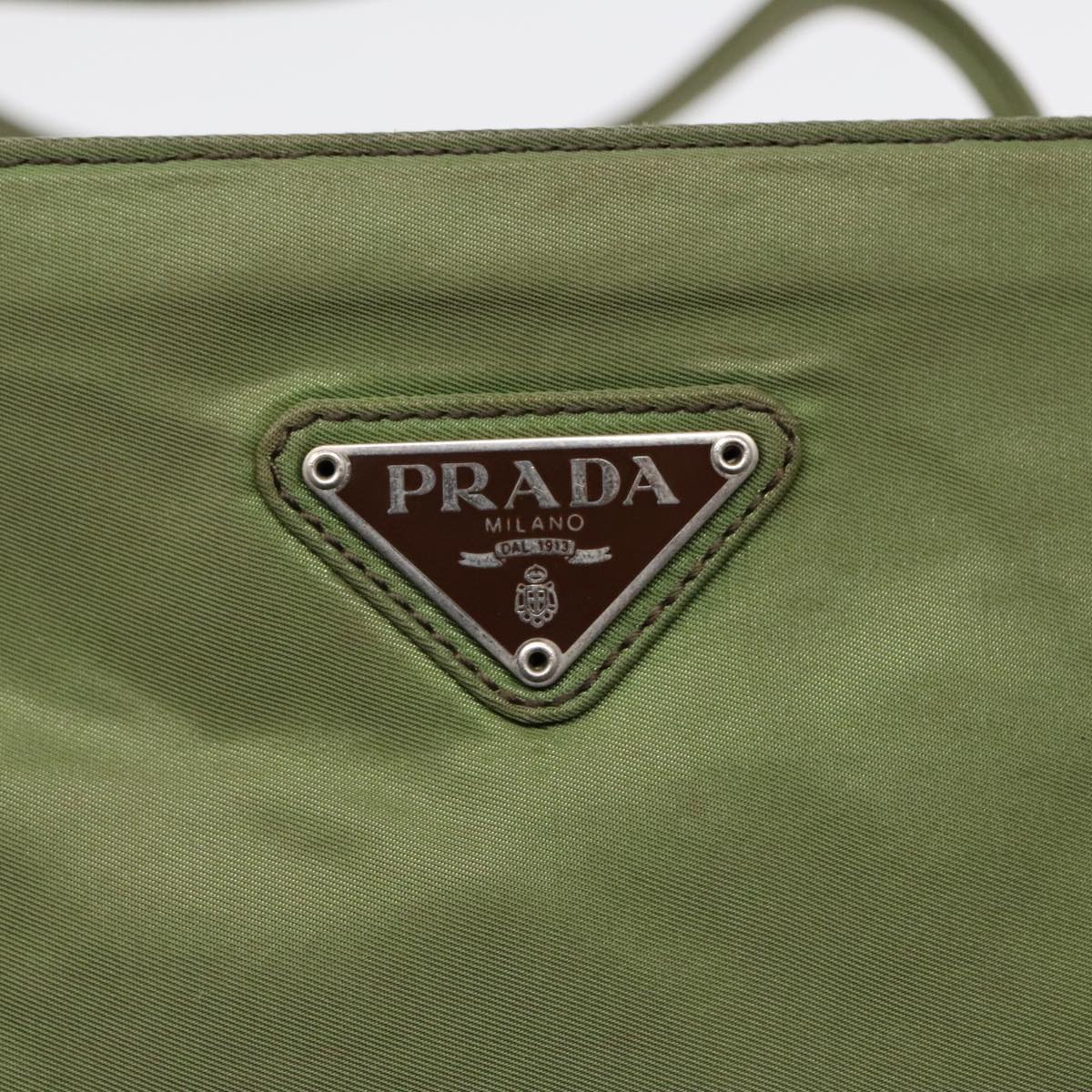 PRADA Tote Bag Nylon Khaki Auth bs18198