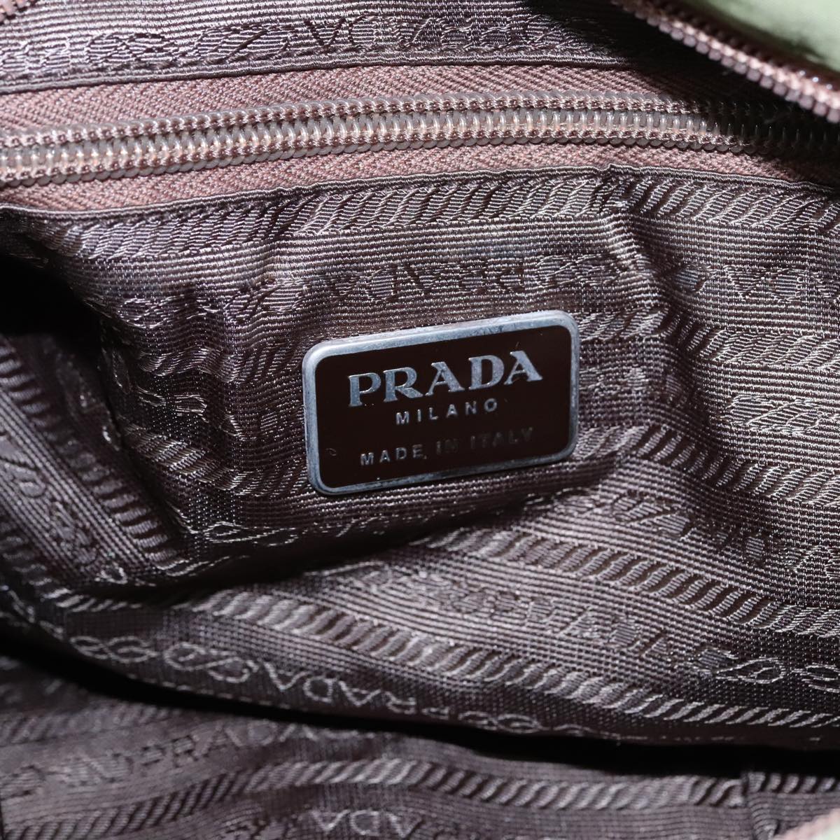 PRADA Tote Bag Nylon Khaki Auth bs18198