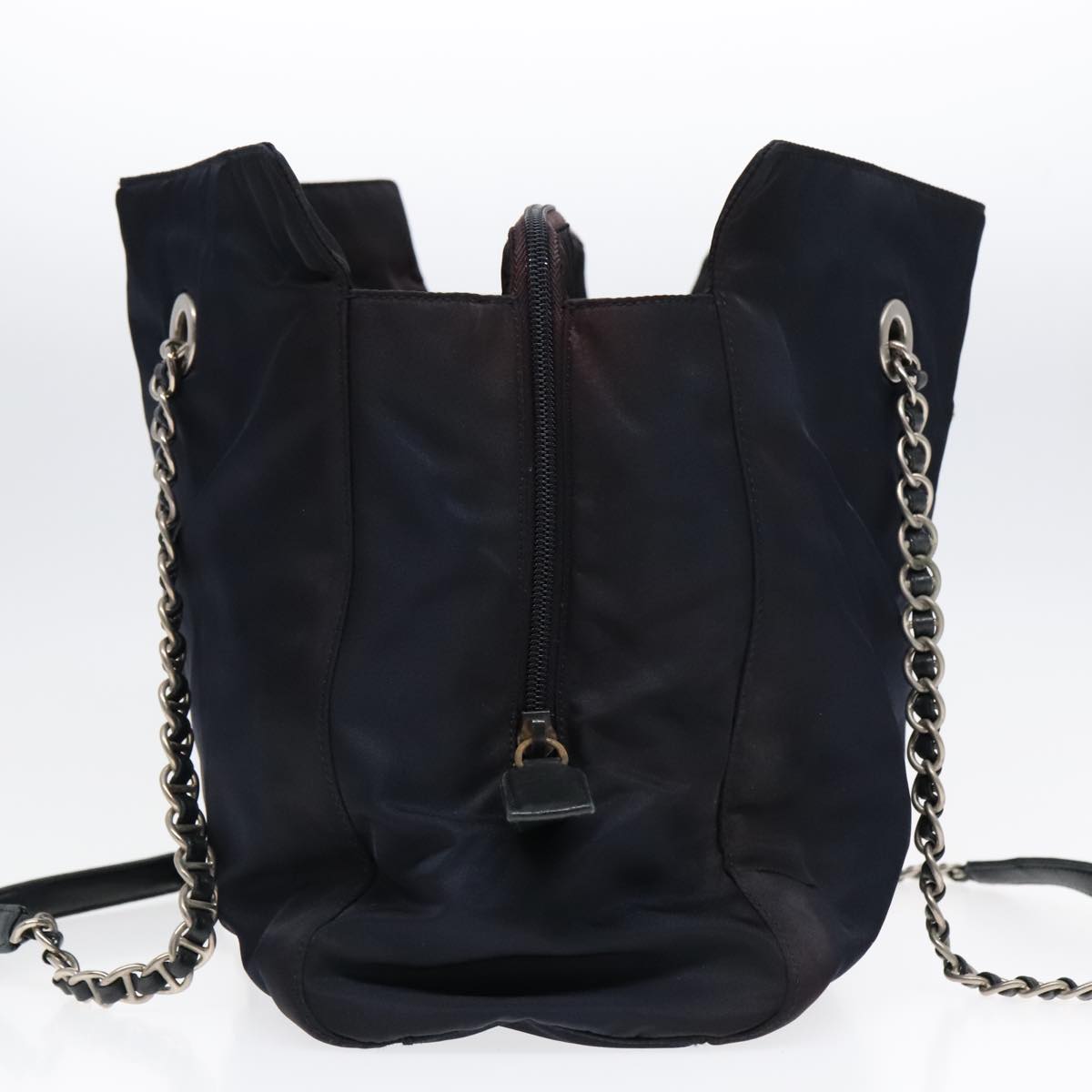 PRADA Chain Shoulder Bag Nylon Navy Auth bs18202