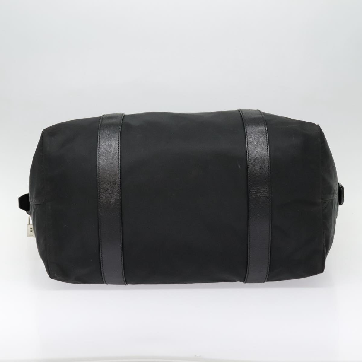 PRADA Boston Bag Nylon Black Auth bs18203