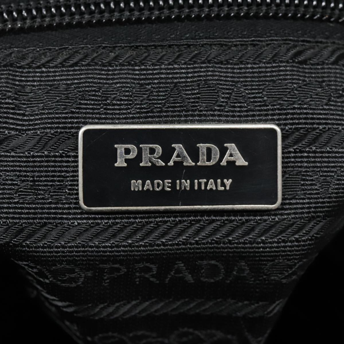 PRADA Boston Bag Nylon Black Auth bs18203