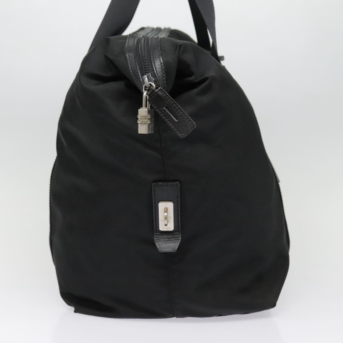 PRADA Boston Bag Nylon Black Auth bs18203