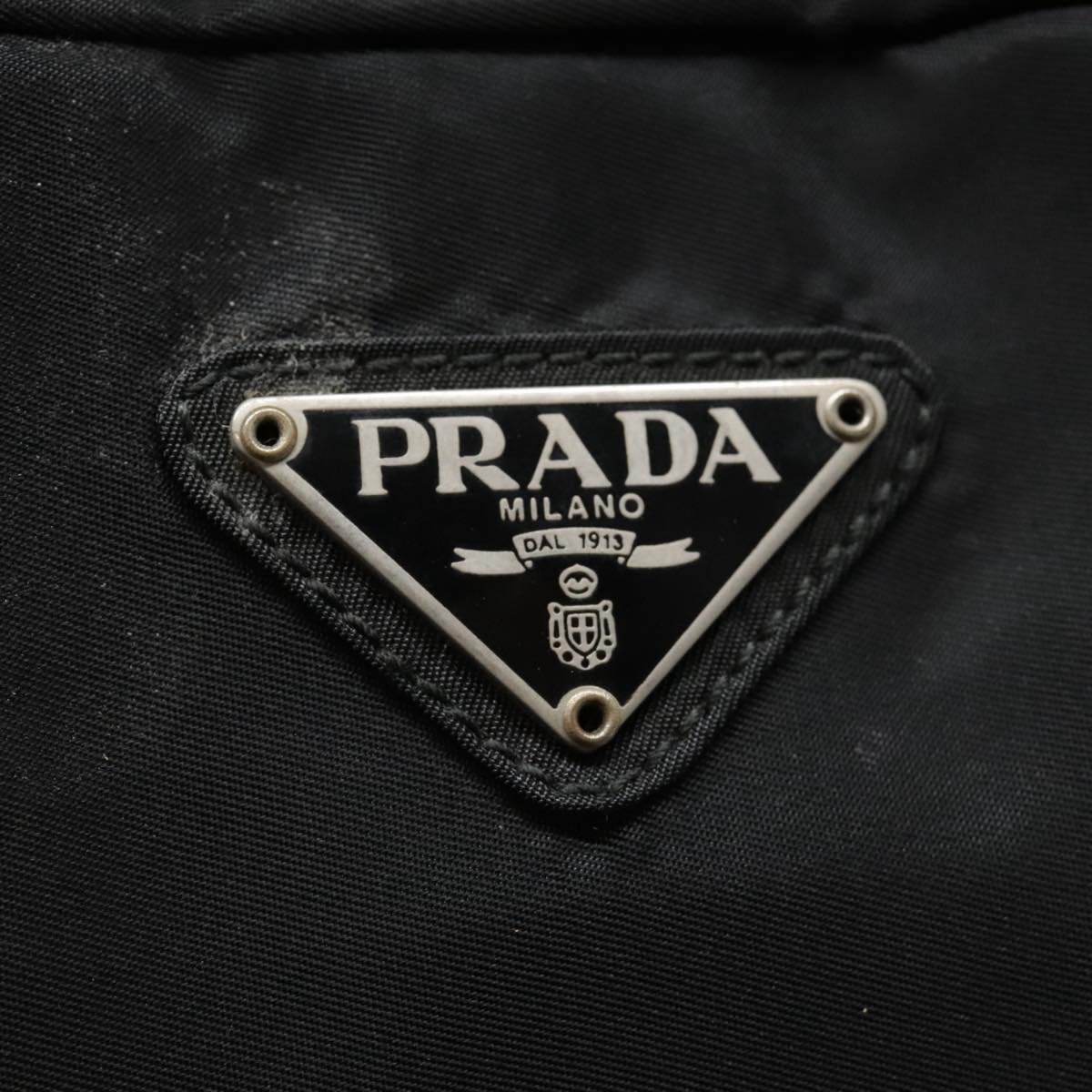 PRADA Hand Bag Nylon Black Auth bs18204