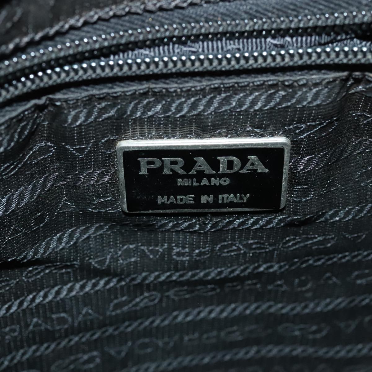 PRADA Hand Bag Nylon Black Auth bs18205