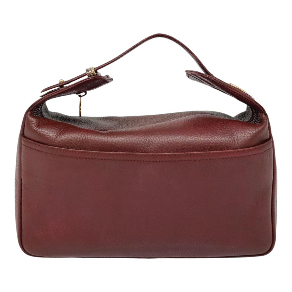 CARTIER Must Line Hand Bag Leather Bordeaux Auth bs18220 - 0