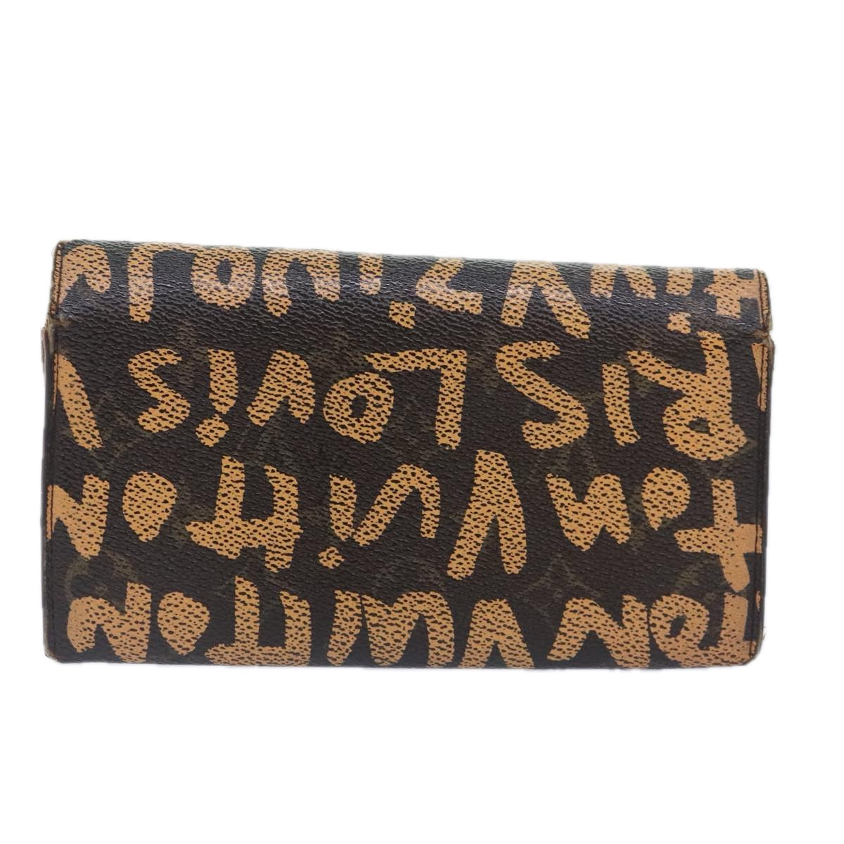 LOUIS VUITTON Monogram Graffiti Porte Monnaie Credit Wallet M92190 Auth bs18227 - 0