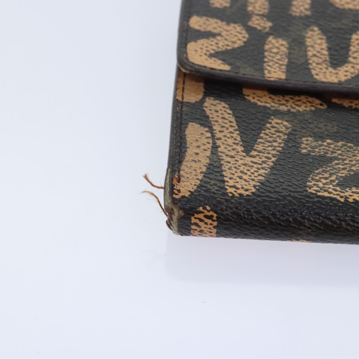 LOUIS VUITTON Monogram Graffiti Porte Monnaie Credit Wallet M92190 Auth bs18227