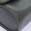 Salvatore Ferragamo Chain Shoulder Bag Leather Gray Gold Auth bs18233-15