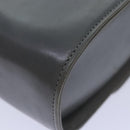 Salvatore Ferragamo Chain Shoulder Bag Leather Gray Gold Auth bs18233-16