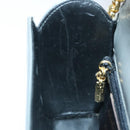 Salvatore Ferragamo Chain Shoulder Bag Leather Gray Gold Auth bs18233-18