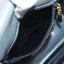 Salvatore Ferragamo Chain Shoulder Bag Leather Gray Gold Auth bs18233-20