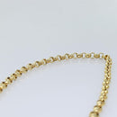 Salvatore Ferragamo Chain Shoulder Bag Leather Gray Gold Auth bs18233-8