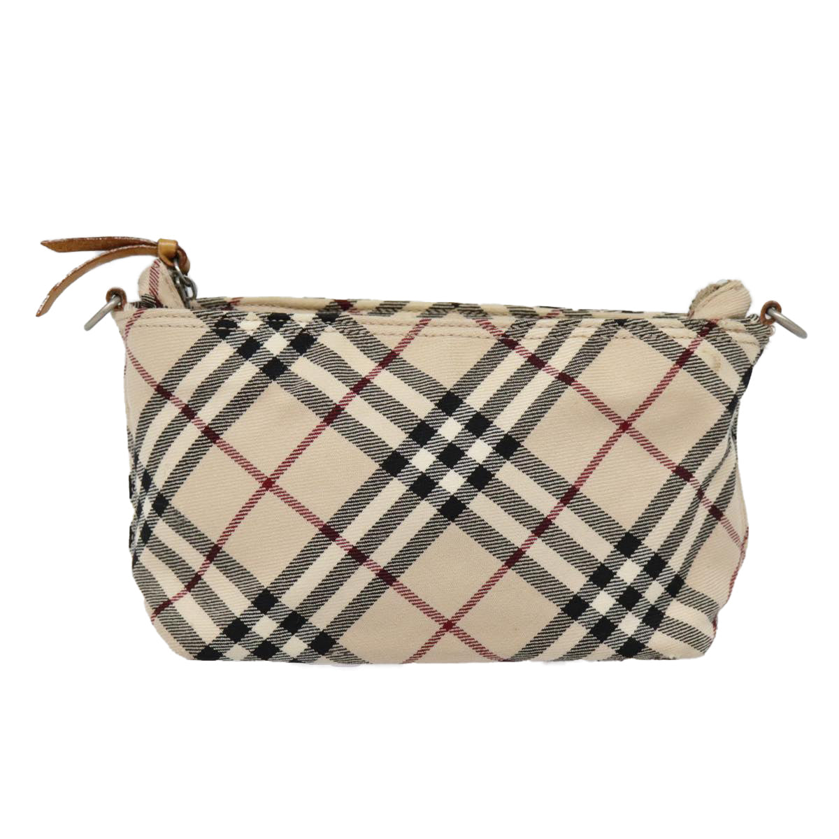 BURBERRY Nova Check Blue Label Shoulder Bag Canvas Beige Auth bs18240 - 0