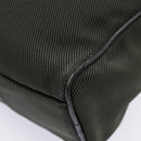 Salvatore Ferragamo Clutch Bag Canvas Khaki Silver Auth bs18241-16