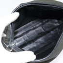 Salvatore Ferragamo Clutch Bag Canvas Khaki Silver Auth bs18241-10