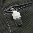 Salvatore Ferragamo Clutch Bag Canvas Khaki Silver Auth bs18241-19