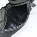 Salvatore Ferragamo Clutch Bag Canvas Khaki Silver Auth bs18241-20