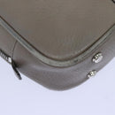 BALLY Hand Bag Leather Gray Silver Auth bs18244-14