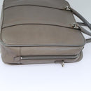 BALLY Hand Bag Leather Gray Silver Auth bs18244-3