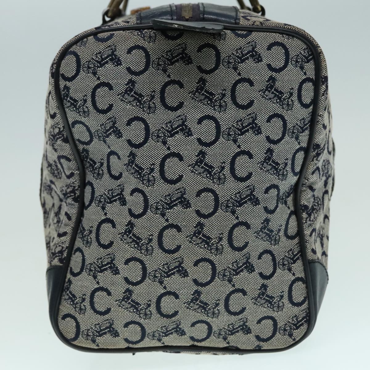 CELINE C Macadam Canvas Boston Bag Navy Auth bs18257