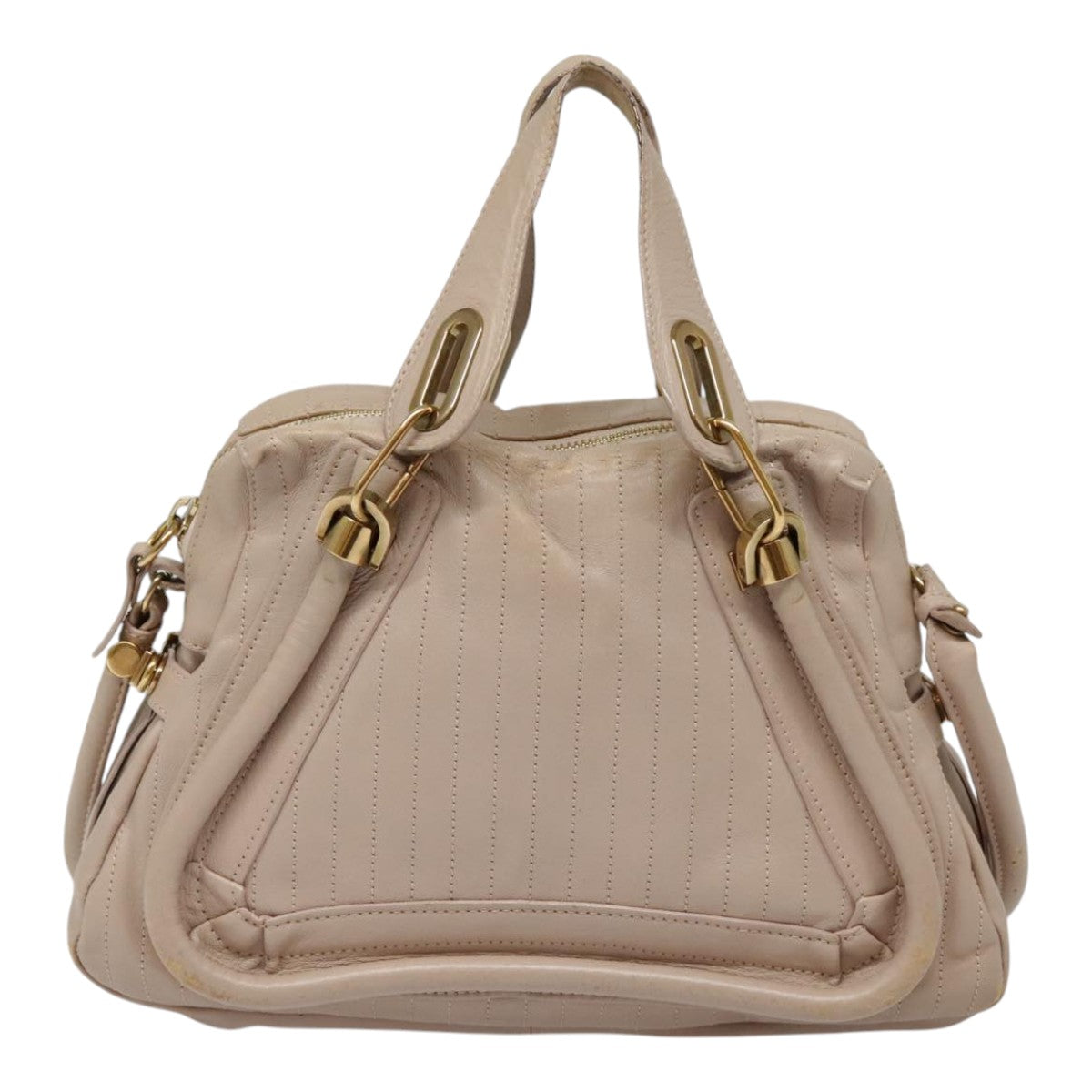 Chloe Paraty Hand Bag Leather 2way Pink Auth bs18260