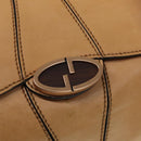 GUCCI Hand Bag Leather Beige Auth bs18272-18