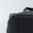 Salvatore Ferragamo Vala Hand Bag Leather Black Gold Auth bs18289-8