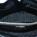 Salvatore Ferragamo Vala Hand Bag Leather Black Gold Auth bs18289-10