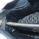Salvatore Ferragamo Vala Hand Bag Leather Black Gold Auth bs18289-20
