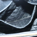 Salvatore Ferragamo Vala Hand Bag Leather Black Gold Auth bs18289-21
